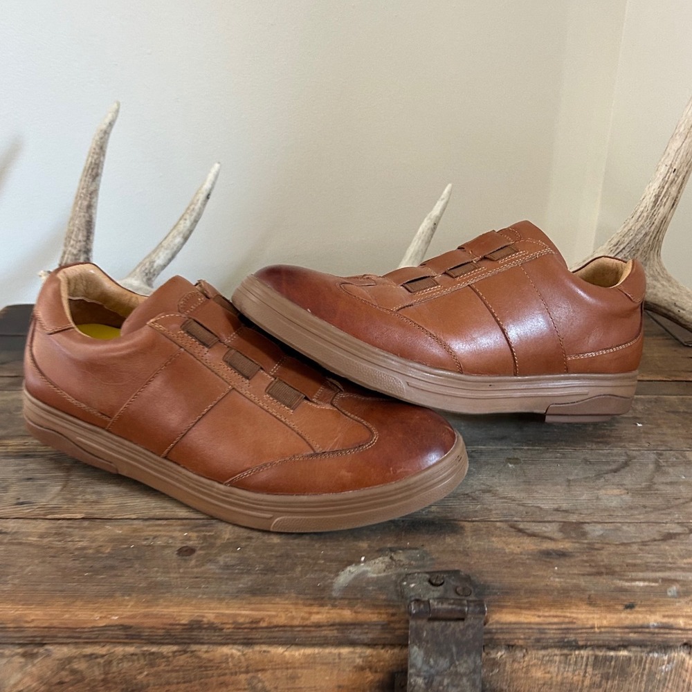 Vintage Gravity‎ Defyer Mens Brown Leather Comfort Casual Shoes Perfect Fit 10M